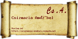 Csizmazia Amábel névjegykártya
